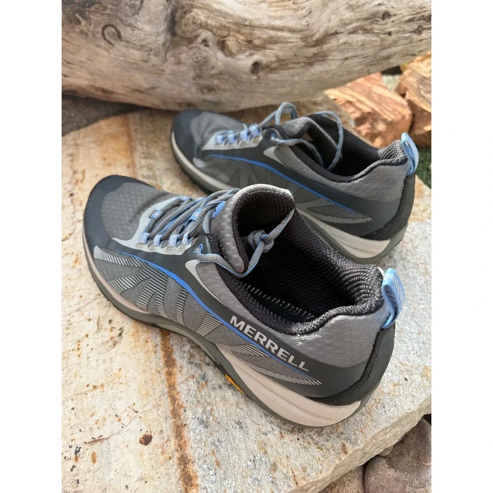 Merrell Siren‎ Edge Q2 Womens Hiking Shoes Grey Blue Vibram J35516 Size 9